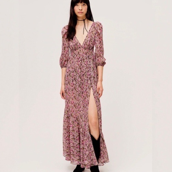 For Love and Lemons Sadie Maxi Dress in Multi Floral - Picture 3 of 11
